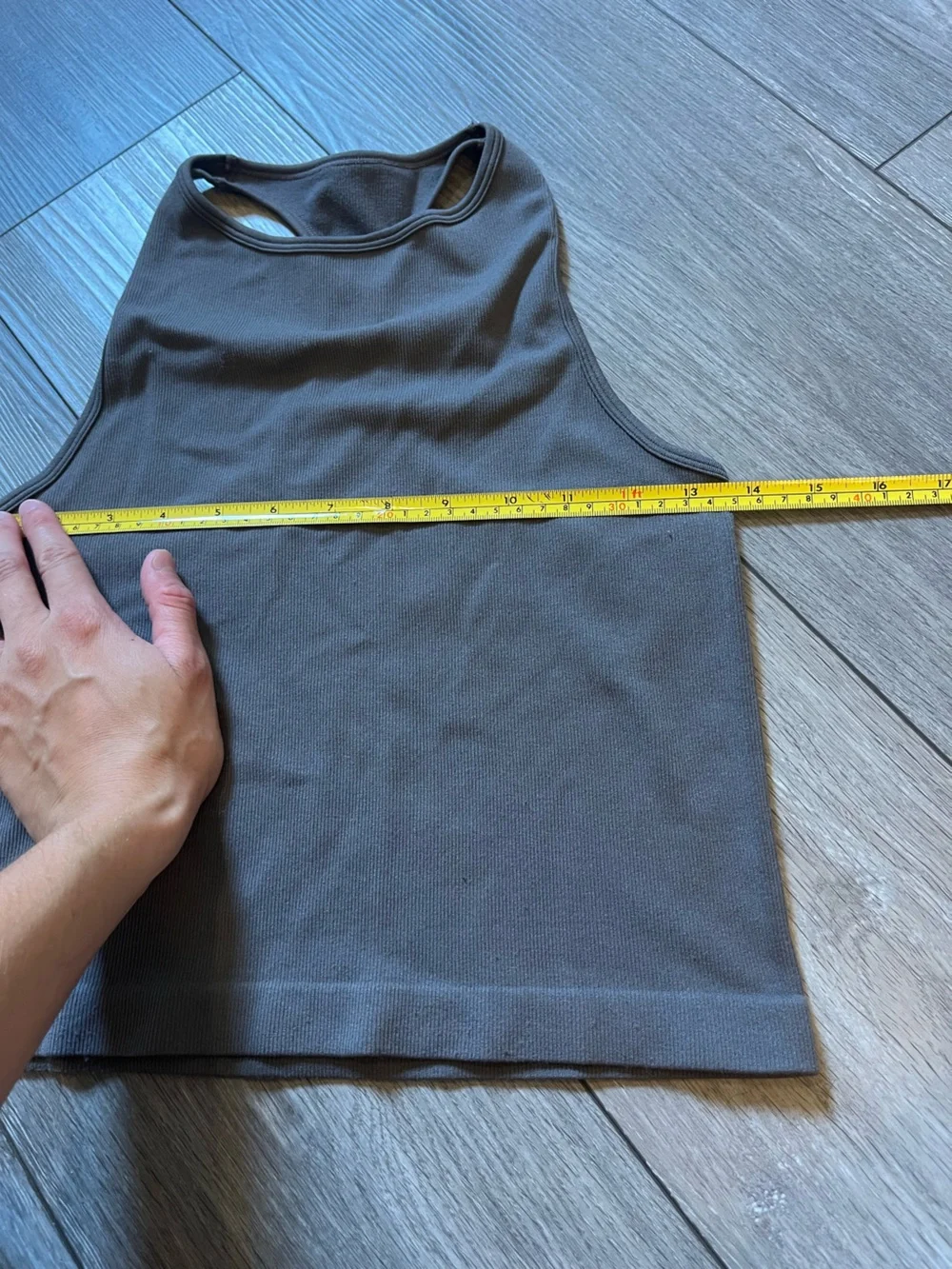 Intimately Free People High-Neck Ribbed Crop Tank Top Size Medium to Large Gray